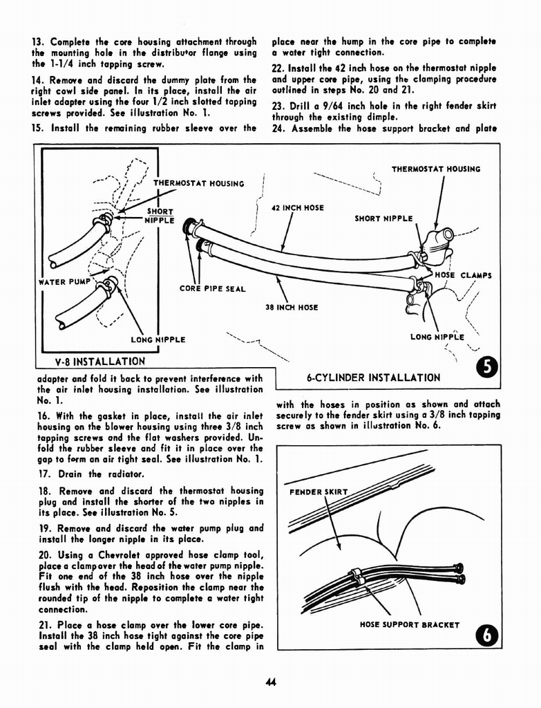 1955 Chevrolet Accessories Manual Page 72